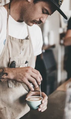 barista doing latte art